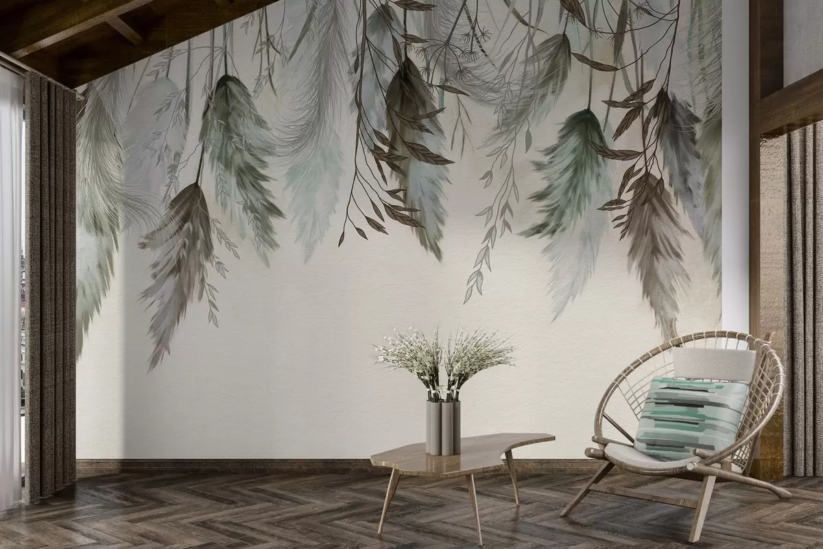 wall murals Сушени цветови цвећа w04253v2