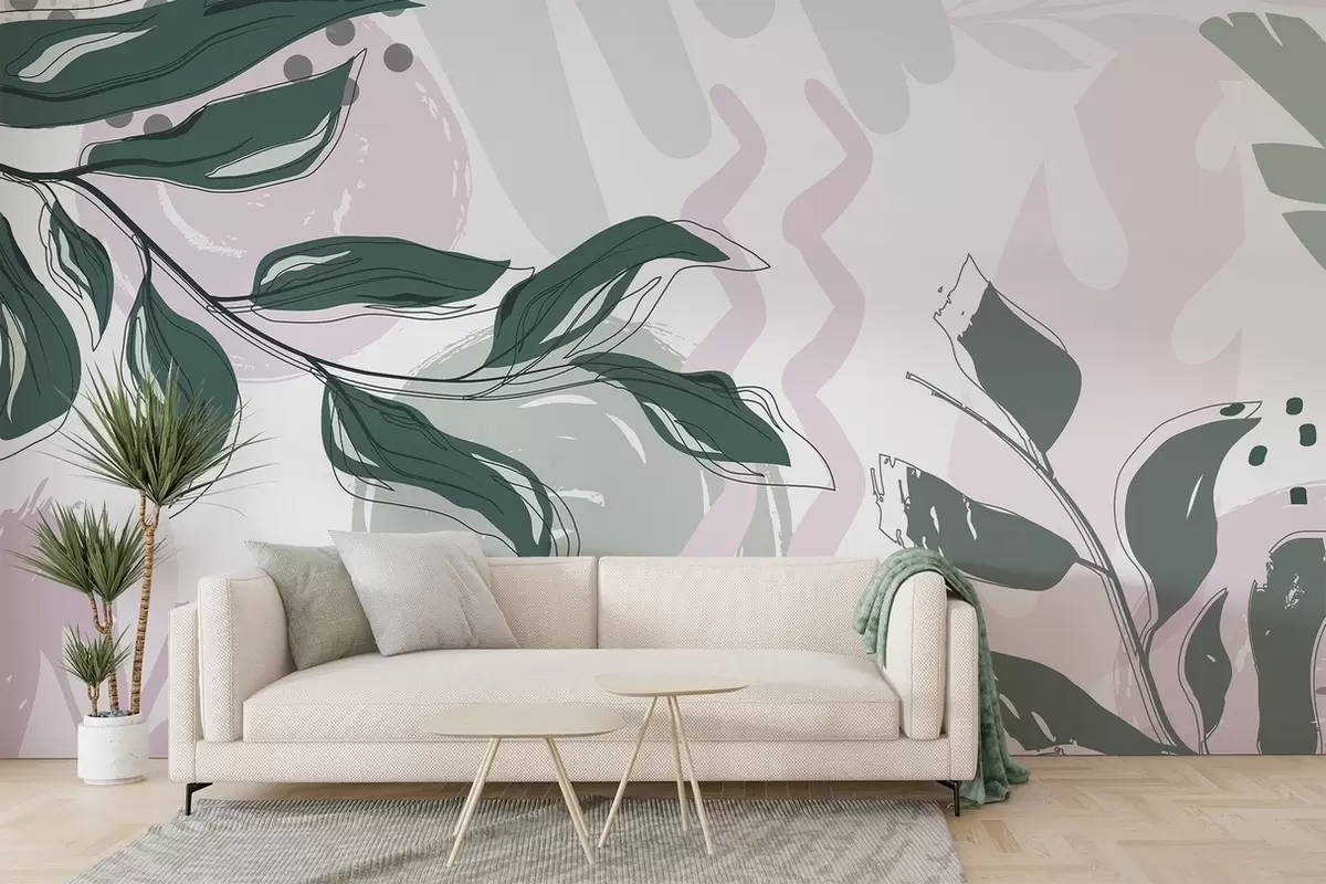 wall murals Апстрактни листови w04281v2
