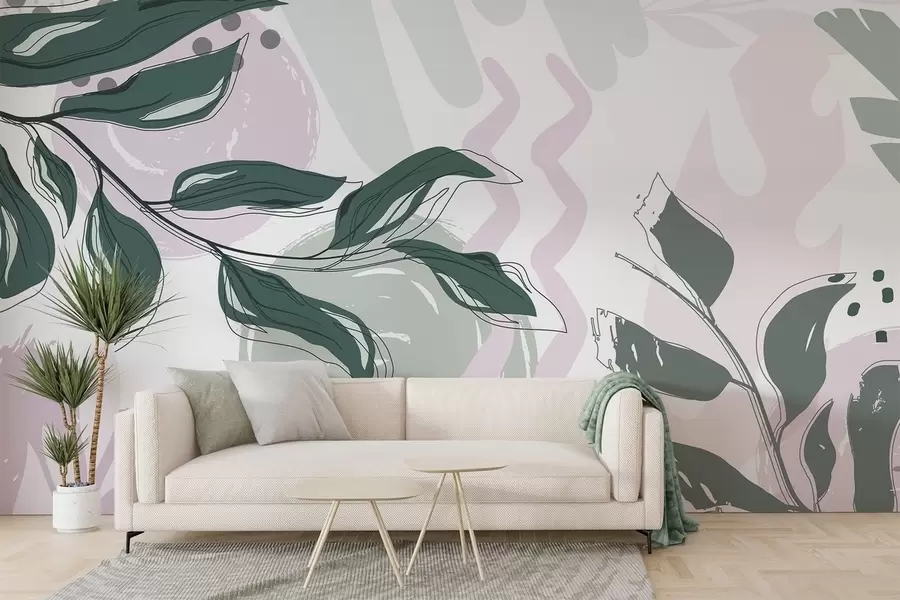 wall murals Апстрактни листови w04281v2