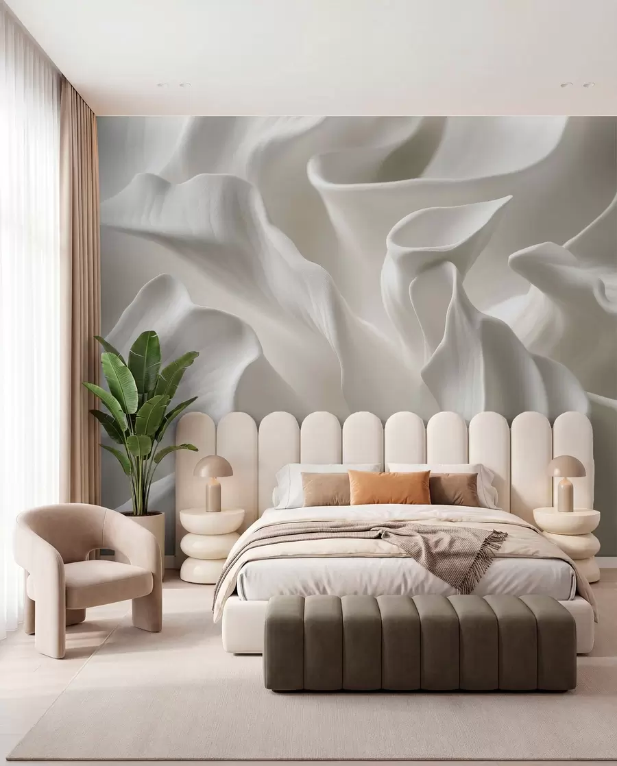 wall murals таласасте латице са имитацијом волумена w04212