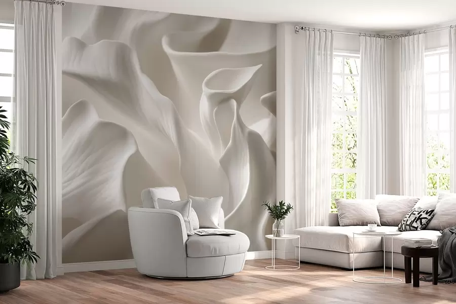 wall murals таласасте латице са имитацијом волумена w04212