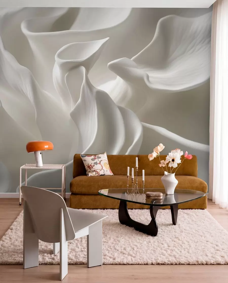 wall murals таласасте латице са имитацијом волумена w04212
