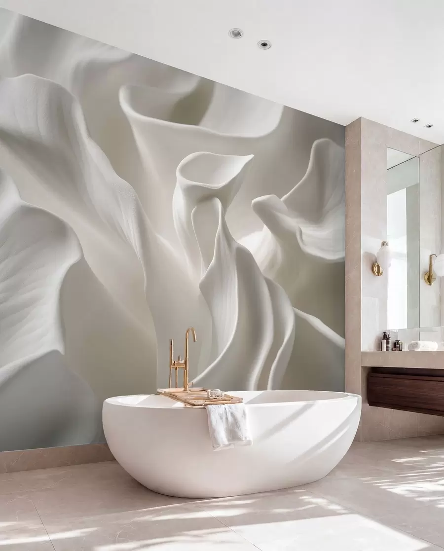 wall murals таласасте латице са имитацијом волумена w04212
