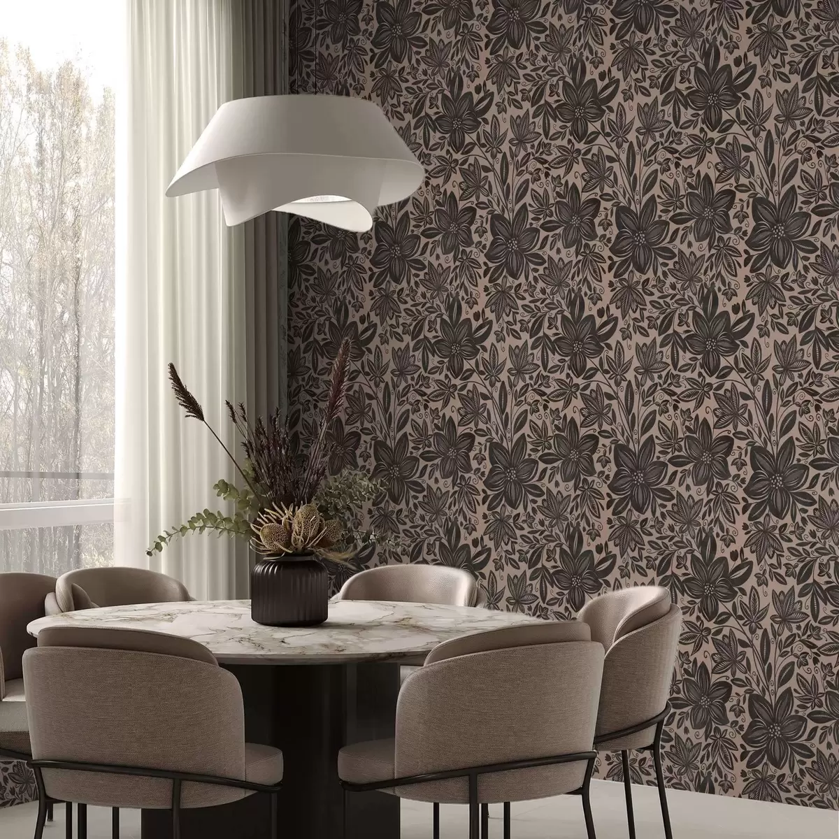 Позадина Црни и ружичасти етнички цветни узорак и ружичасти етнички цветни узорак a00351