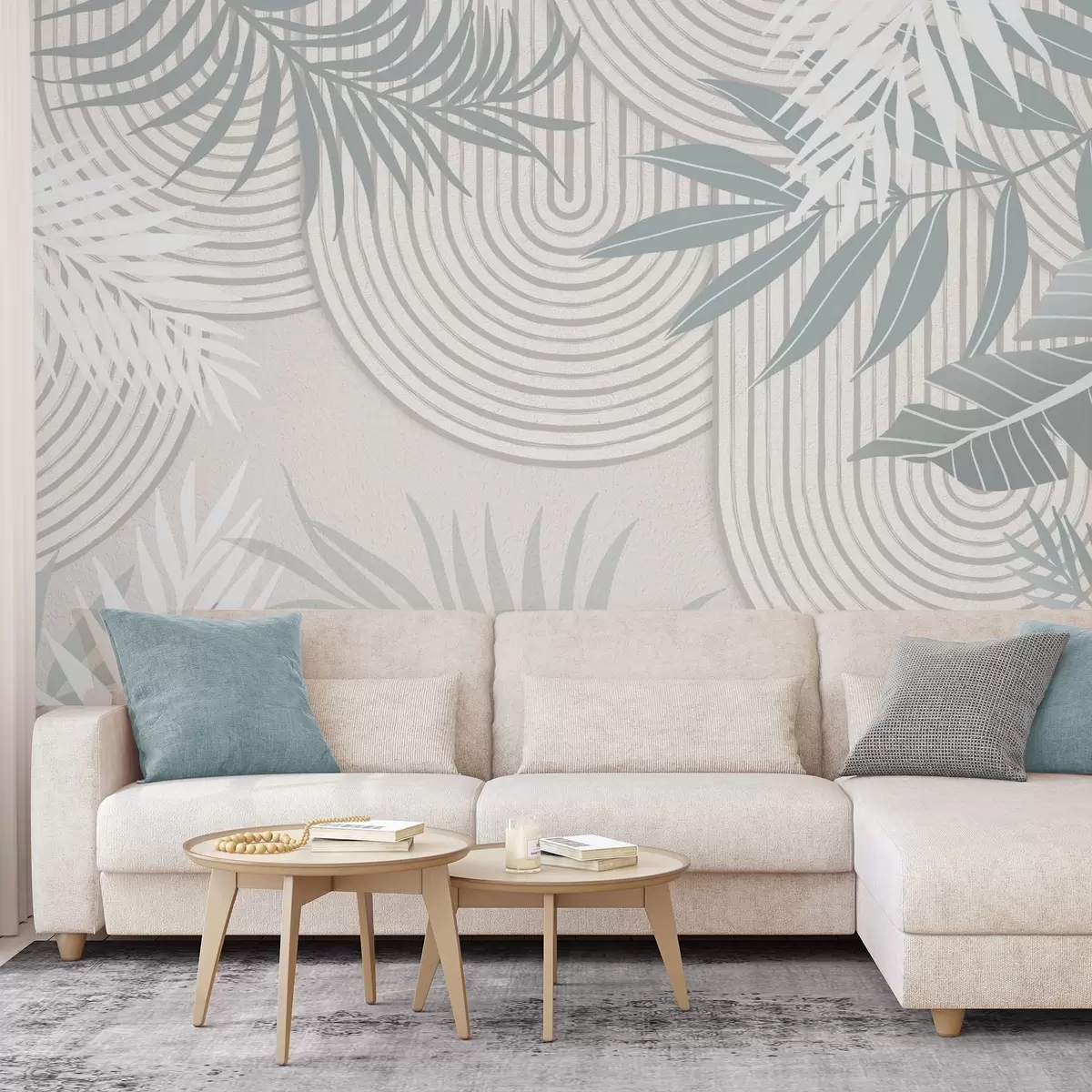 wall murals Апстракција са гранама биљака w04295