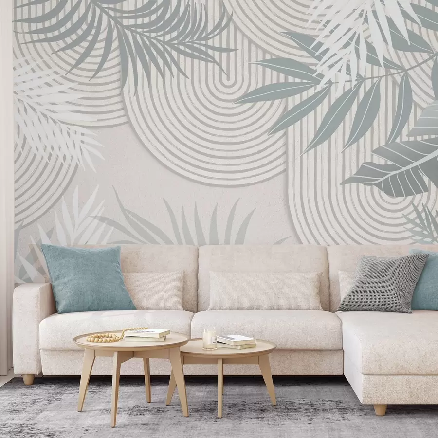 wall murals Апстракција са гранама биљака w04295