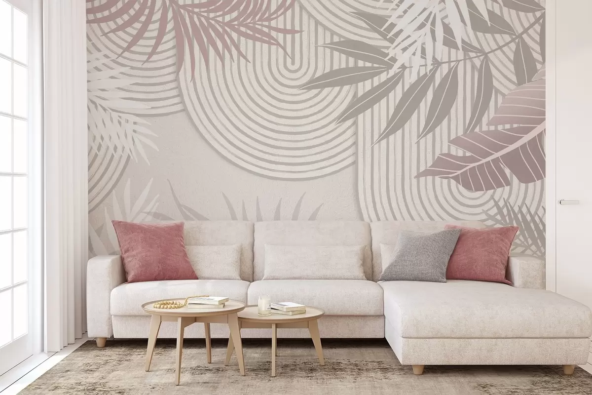 wall murals Апстракција са гранама биљака w04295v2