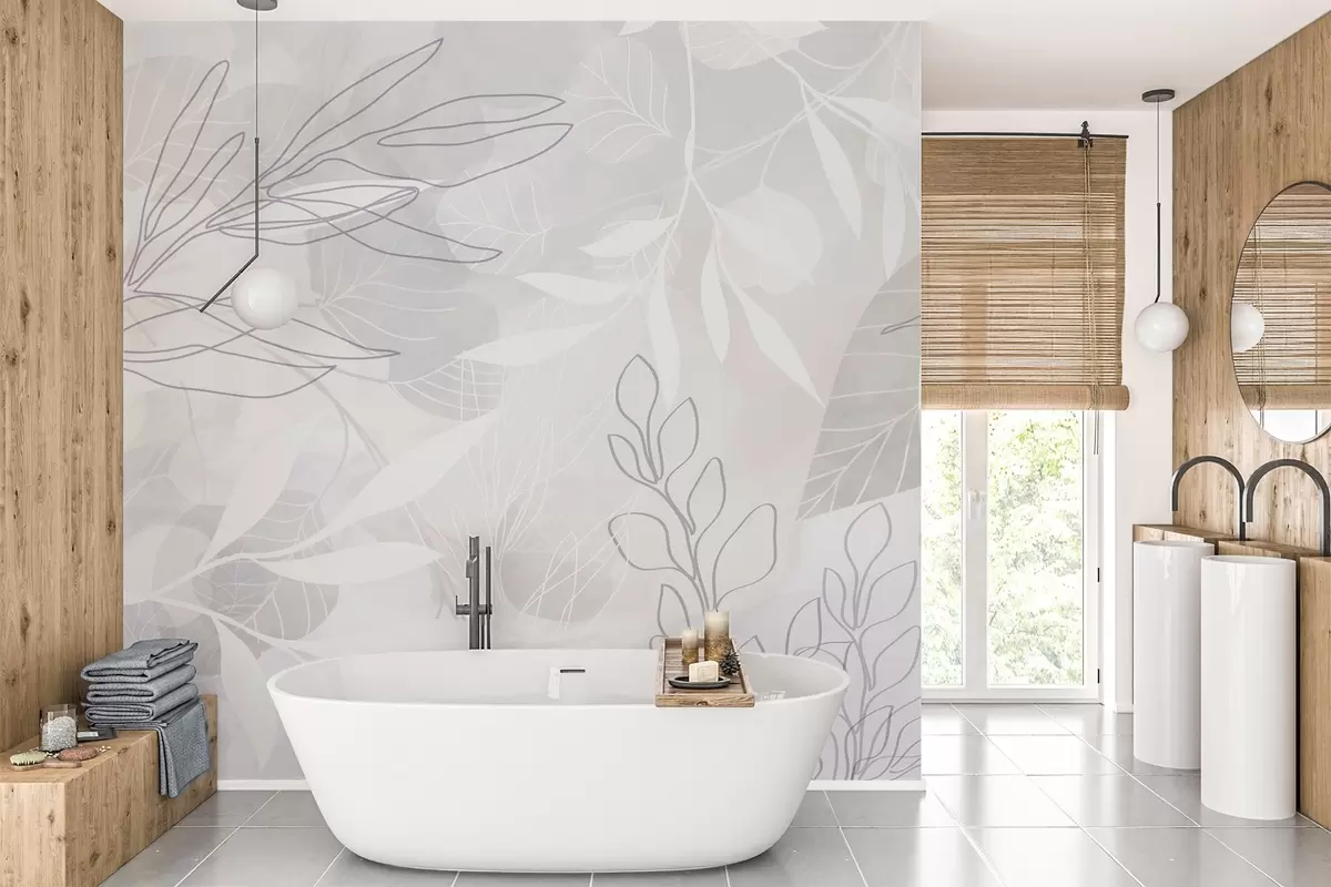 wall murals Апстракција биљака w04297v1