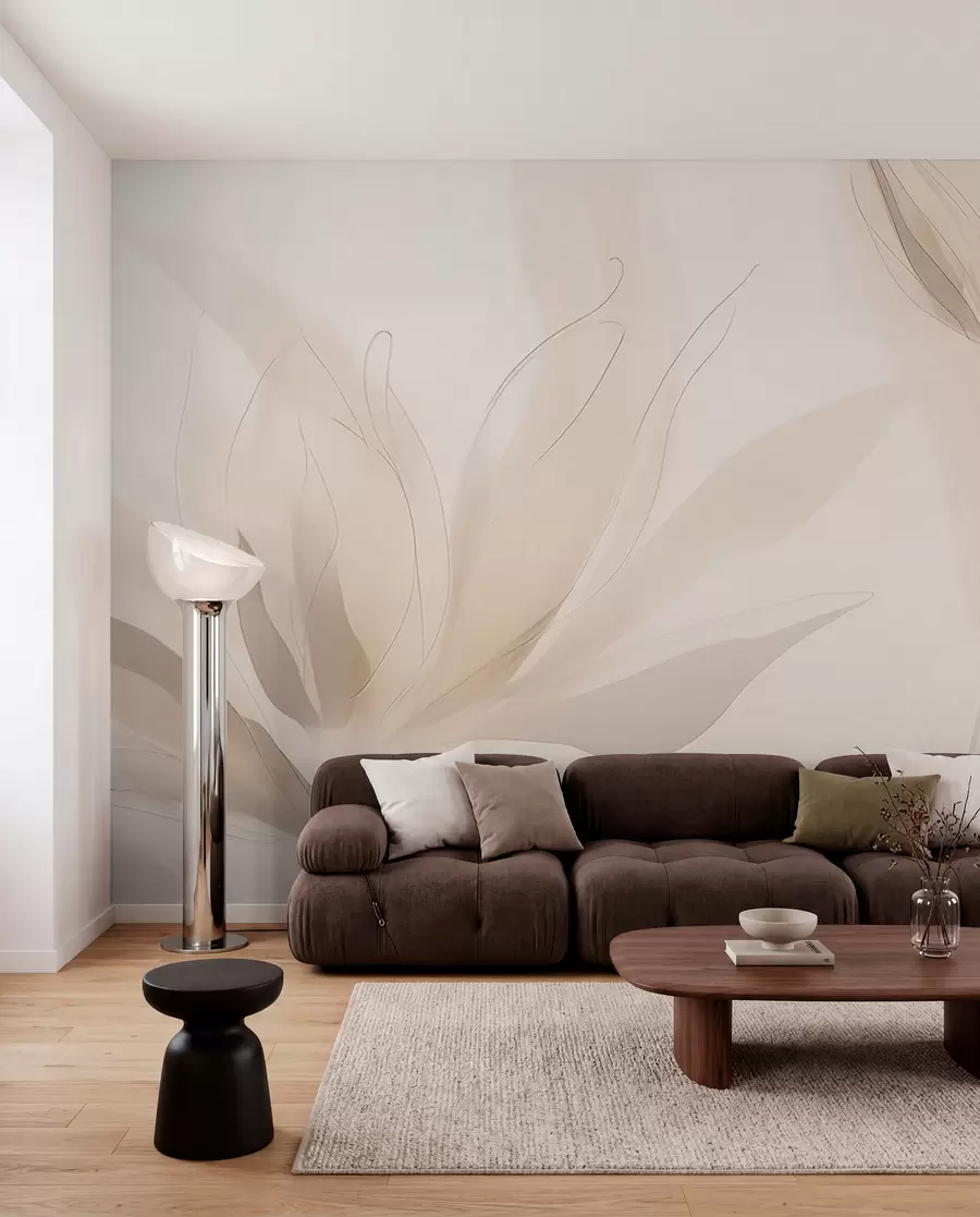 wall murals Светло апстрактно лишће w04243