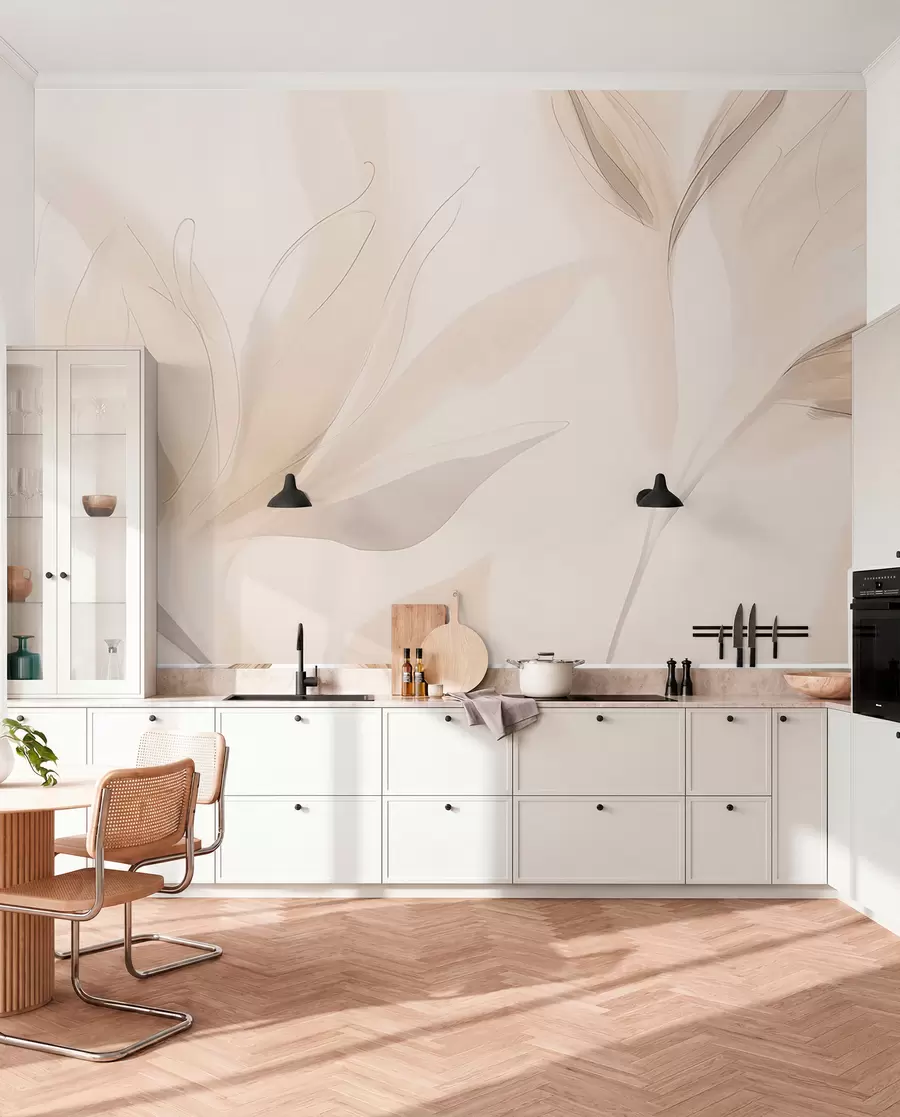 wall murals Светло апстрактно лишће w04243