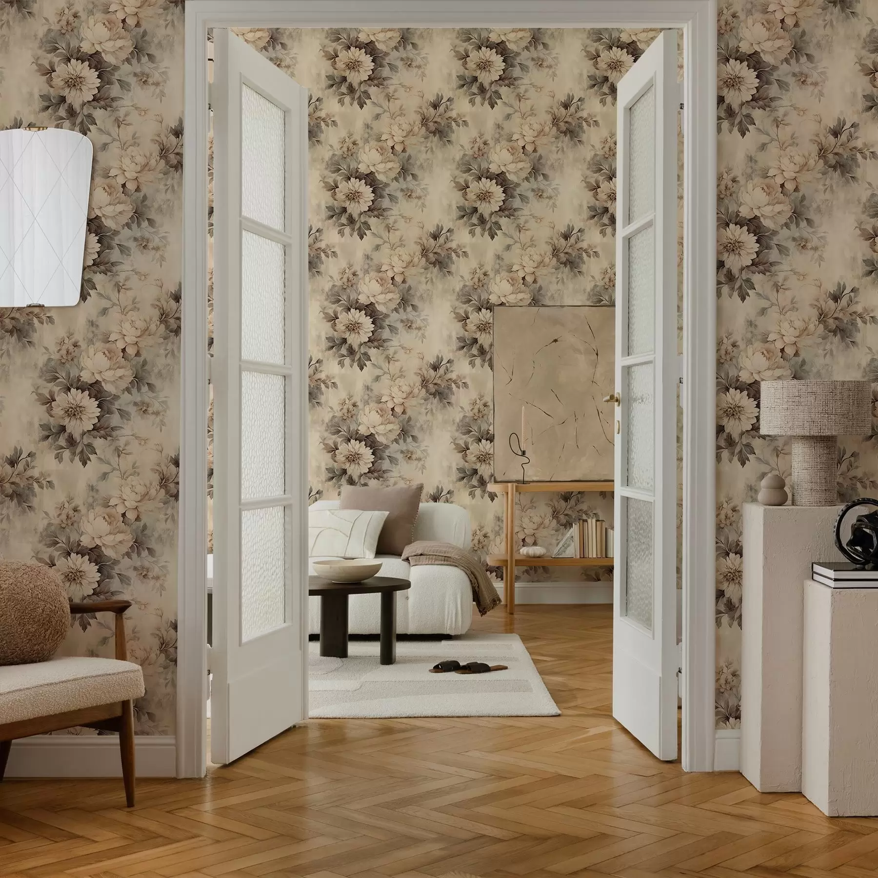 wall murals Винтажно акварелно цвеће a00421