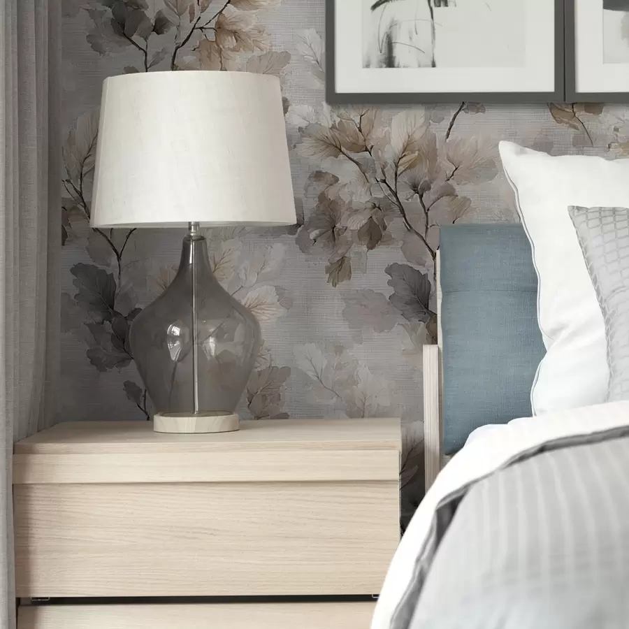 wall murals Неутрални акварелни узорак грана a00422