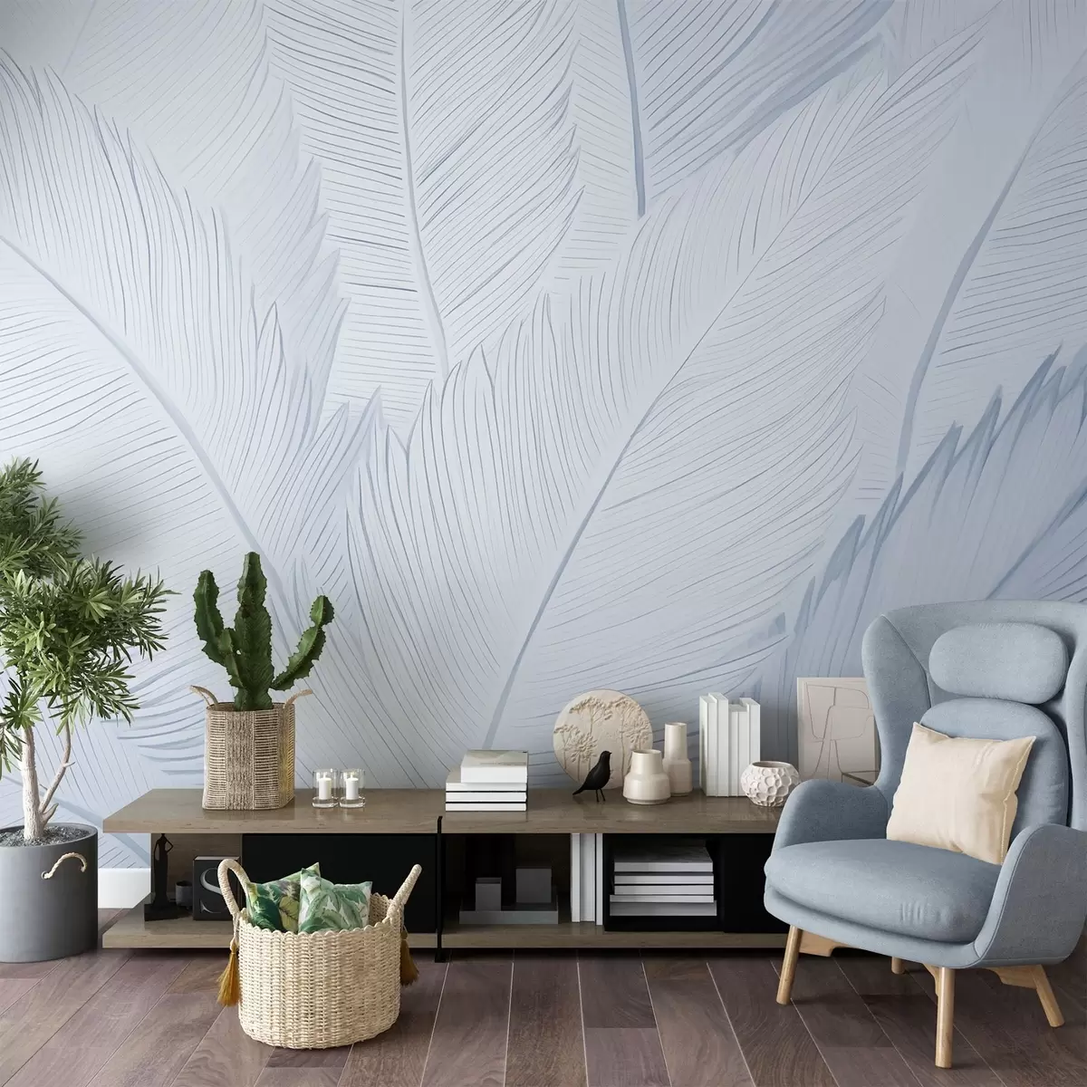 wall murals Пахуљасто перје w04289v2