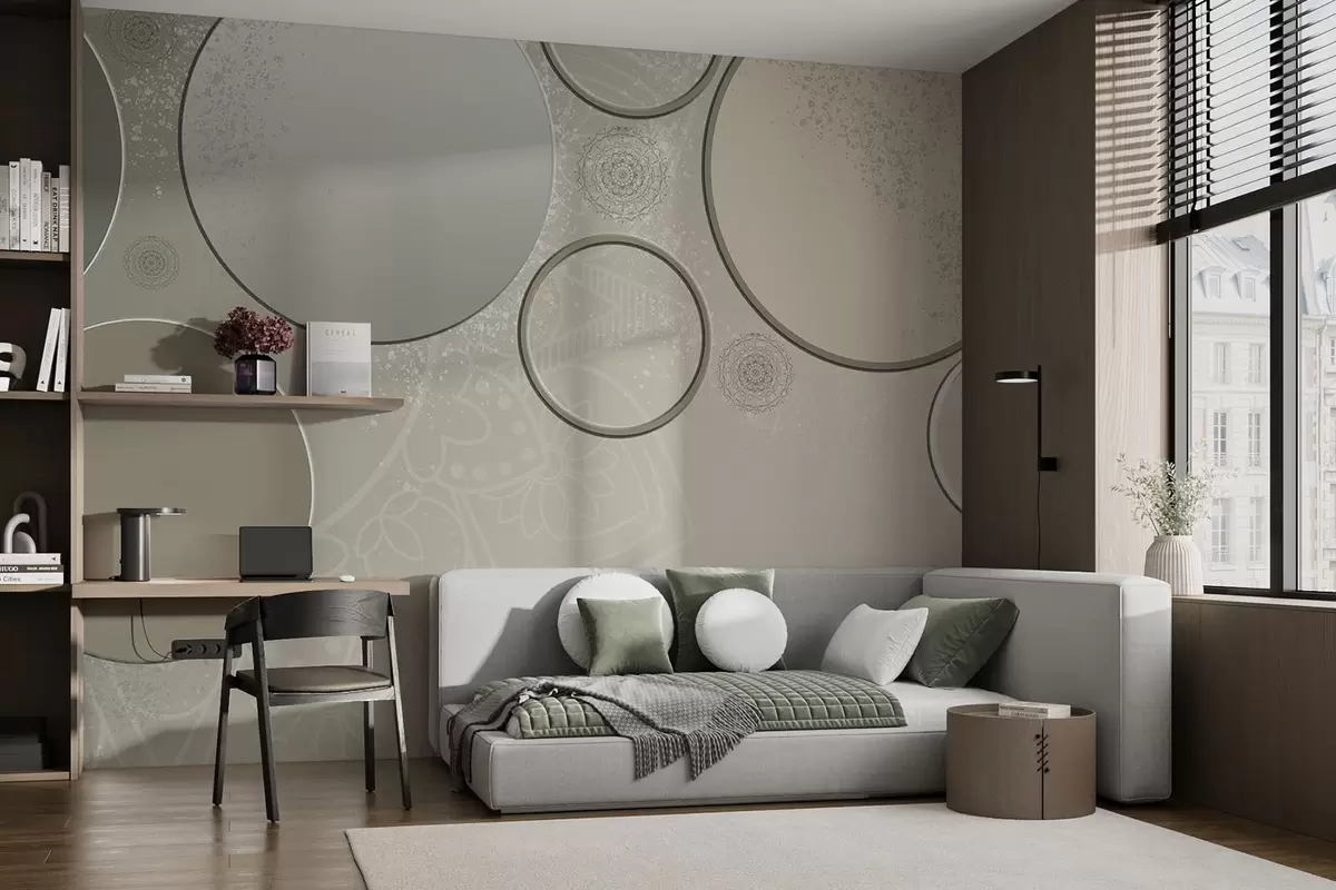 wall murals Разноликост кругова на провидној позадини w09181