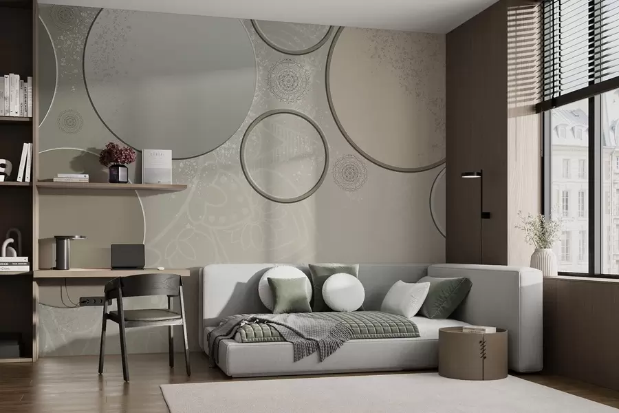 wall murals Разноликост кругова на провидној позадини w09181