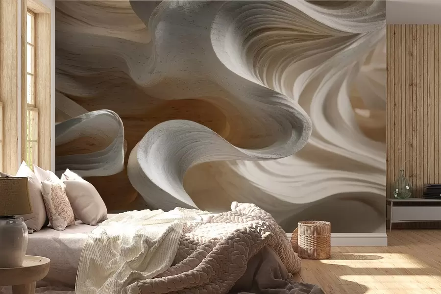 wall murals Имитација дрвених таласа w04316