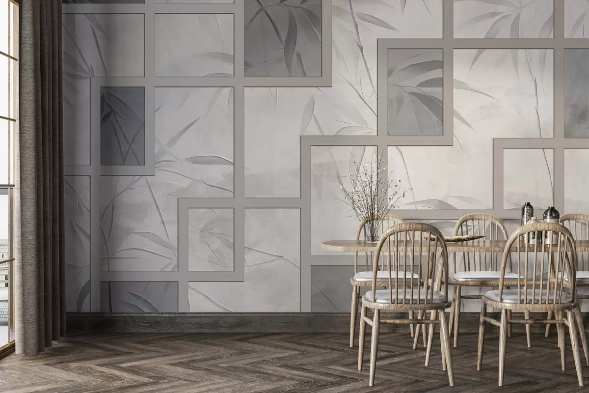 wall murals Бамбус и геометрија w04319