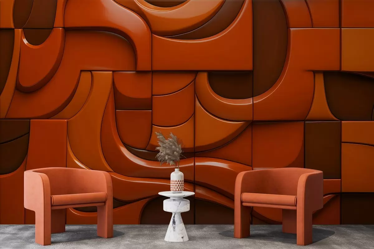 wall murals Осликани рељефни зид w04321v1