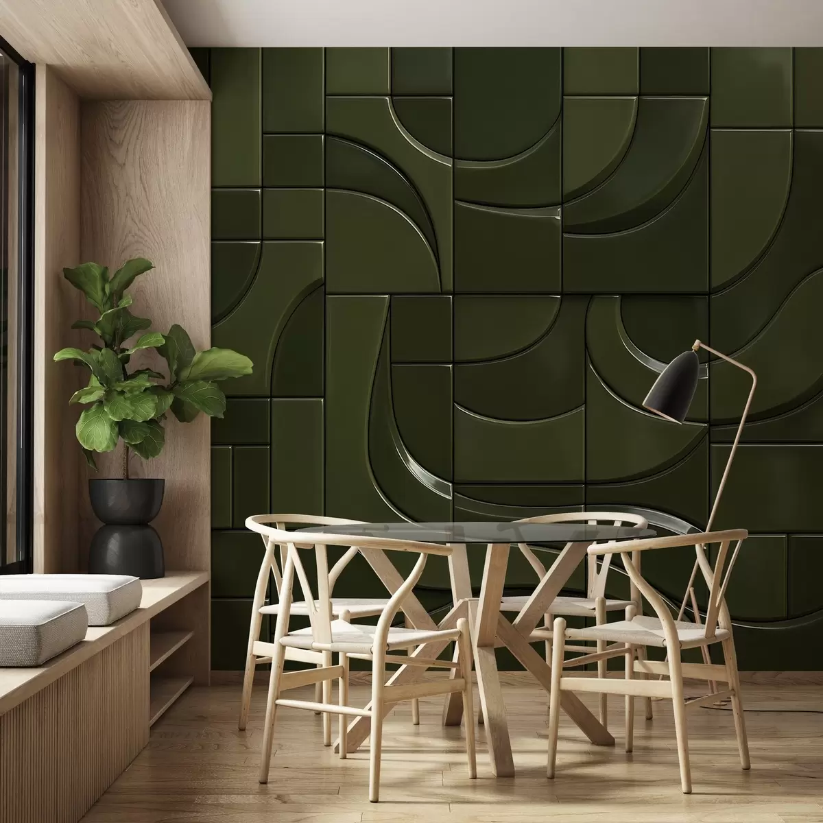 wall murals Имитација сјајних панела w04325