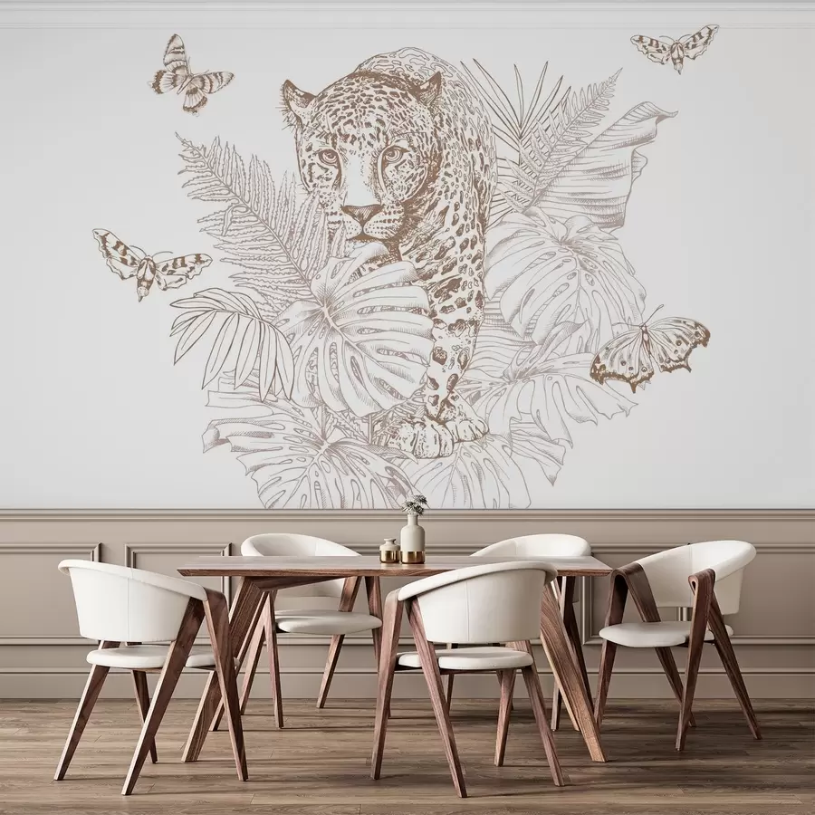 wall murals Леопард w04358v1