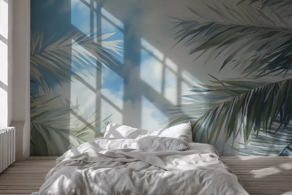 wall murals Палмино лишће наспрам неба w04361