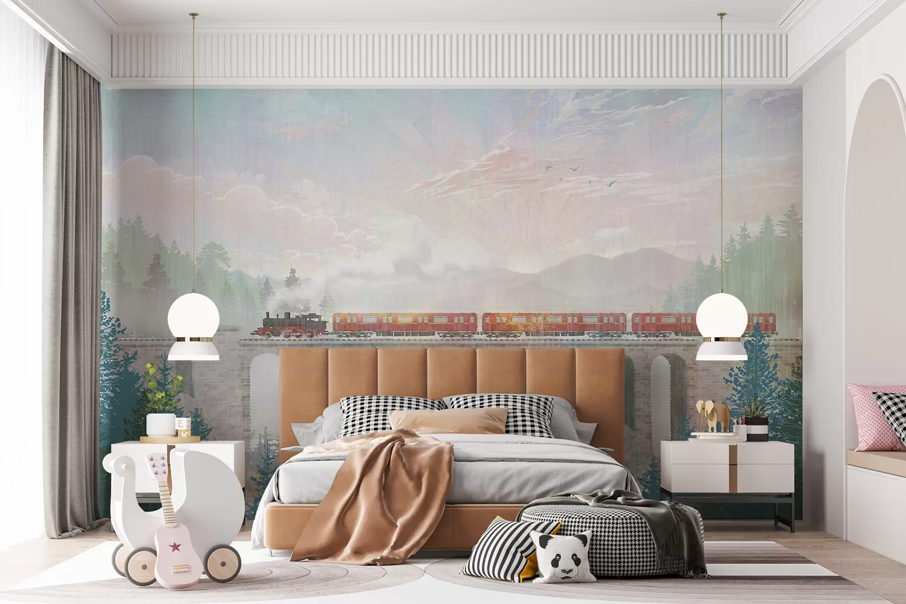 wall murals Воз, уметност Боја и боја u64350