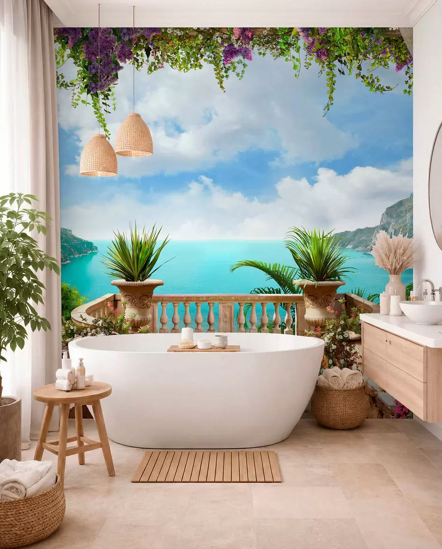 wall murals Веранда, са погледом на залив u68055