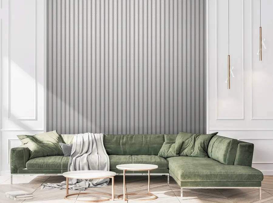 wall murals Сива пругаста тапета u71663
