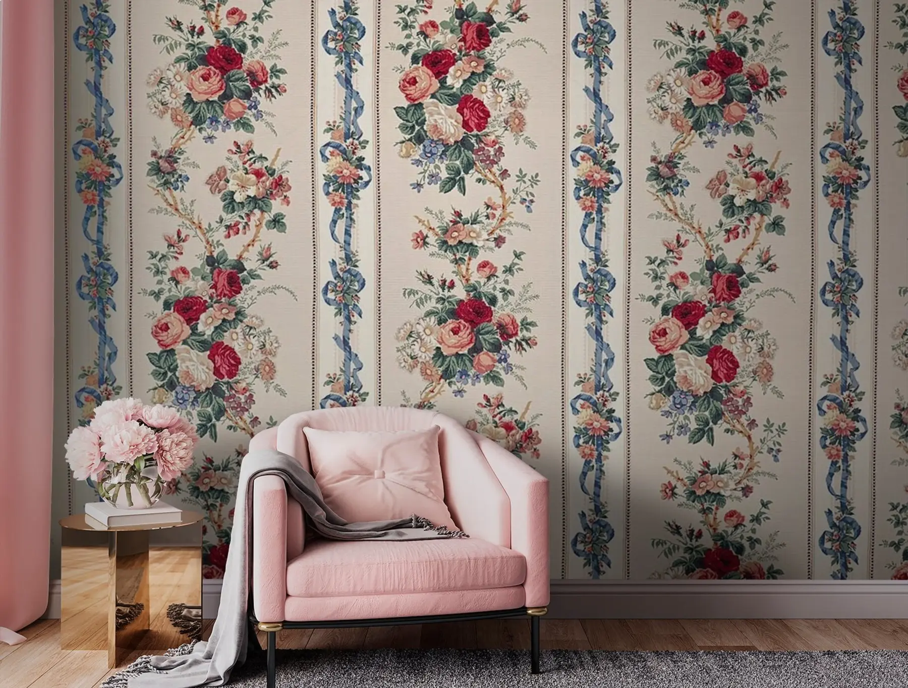 wall murals Викторијанске пругасте тапете u71670