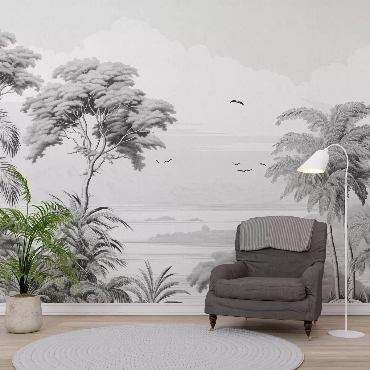 wall murals Дрвеће на хоризонту w04363v1