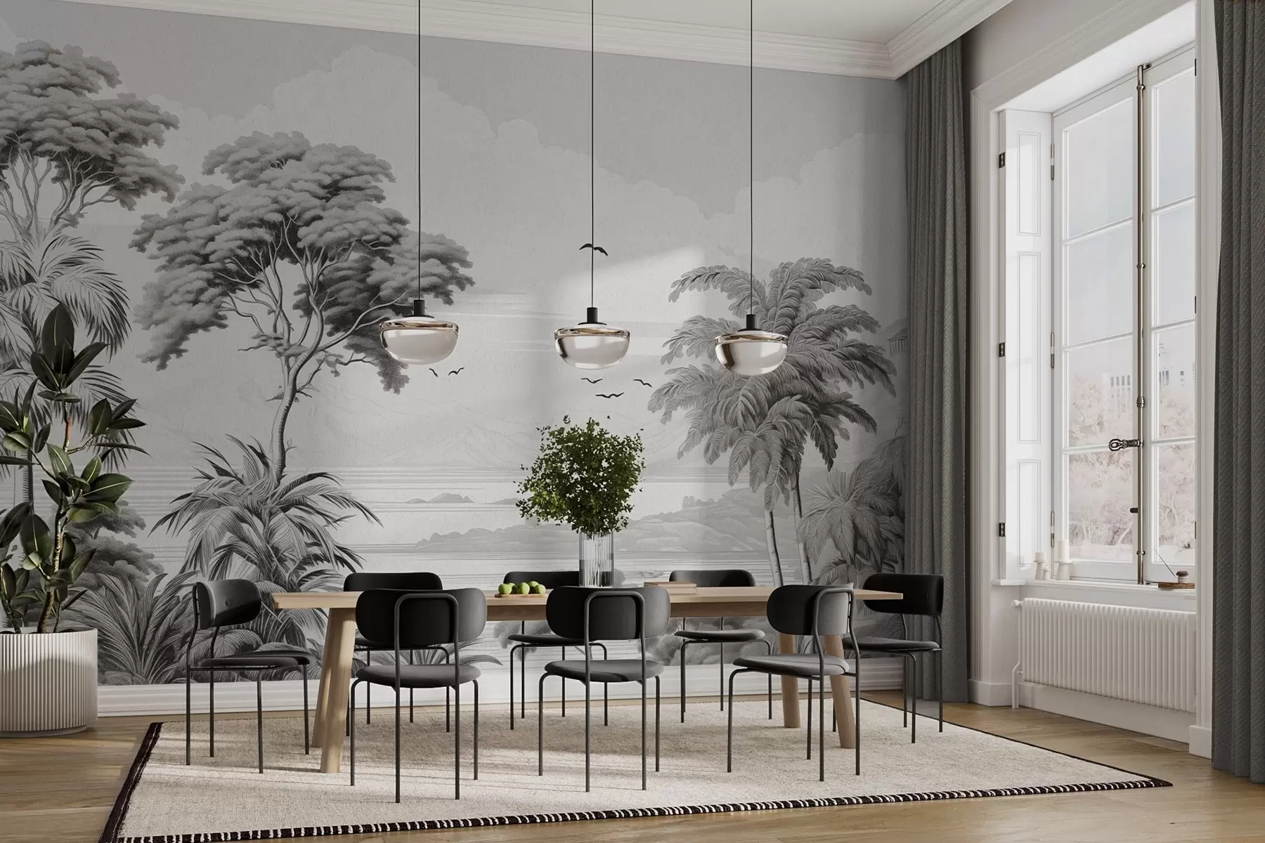 wall murals Дрвеће на хоризонту w04363v1