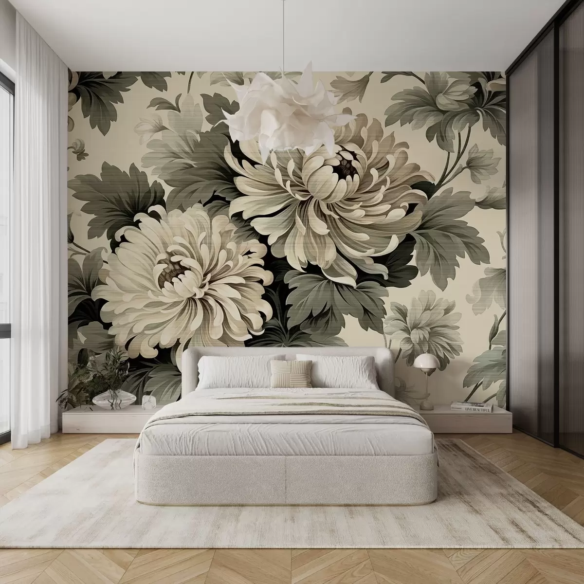 wall murals Цветање хризантема w04367