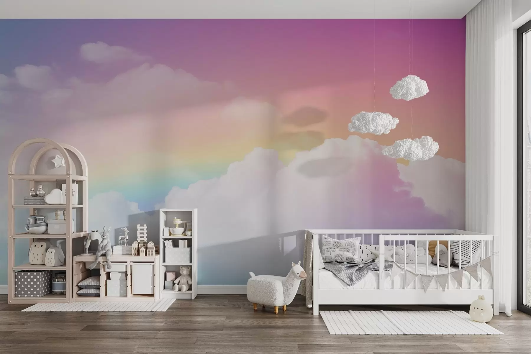 wall murals Облаци и дуга w04368