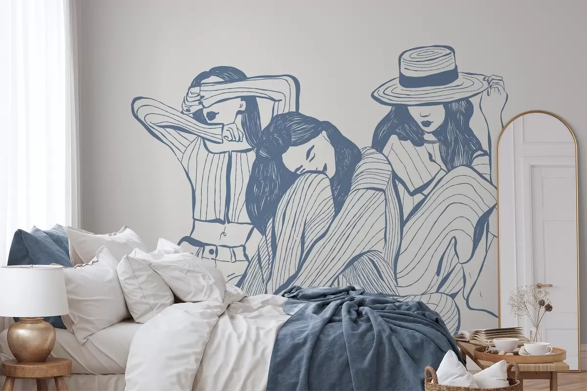 wall murals Нијансе плаве за девојчице w04384v1