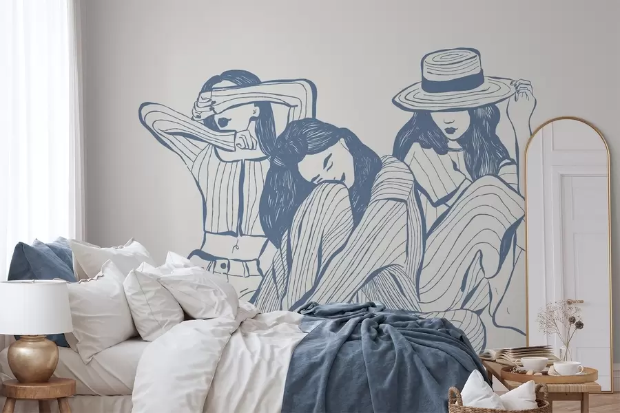 wall murals Нијансе плаве за девојчице w04384v1