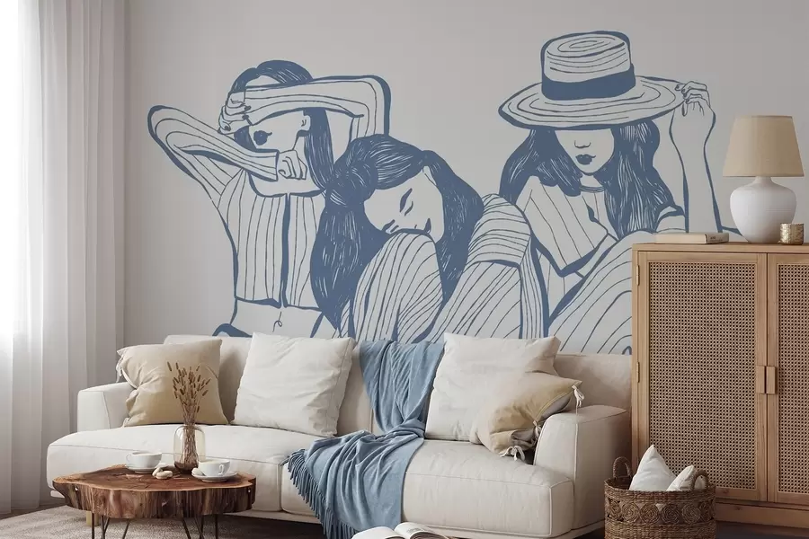wall murals Нијансе плаве за девојчице w04384v1