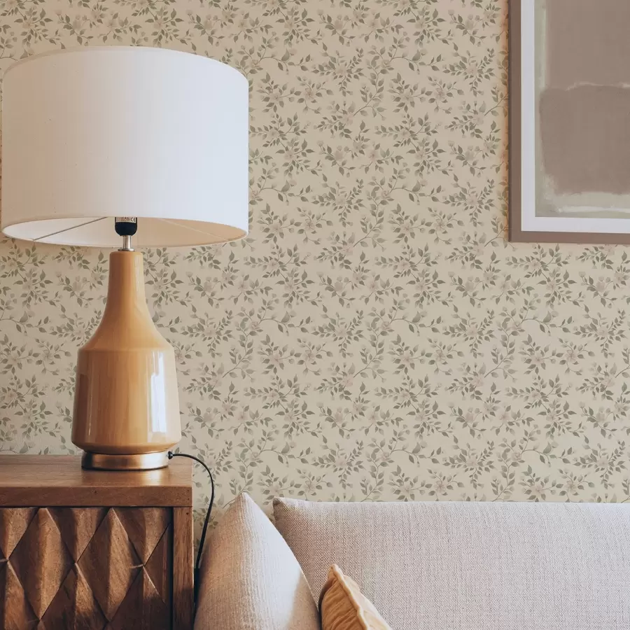 wall murals Нежне пастелне цветне гранчице на беж позадини a00390