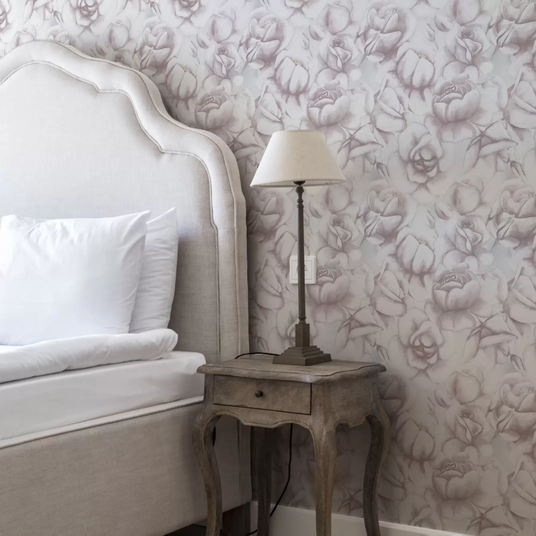 wall murals Акварел ружичасте руже у нежном замућеном стилу a00434