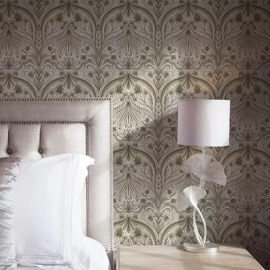 wall murals Симетрични барокни узорак са цветним мотивима a00436