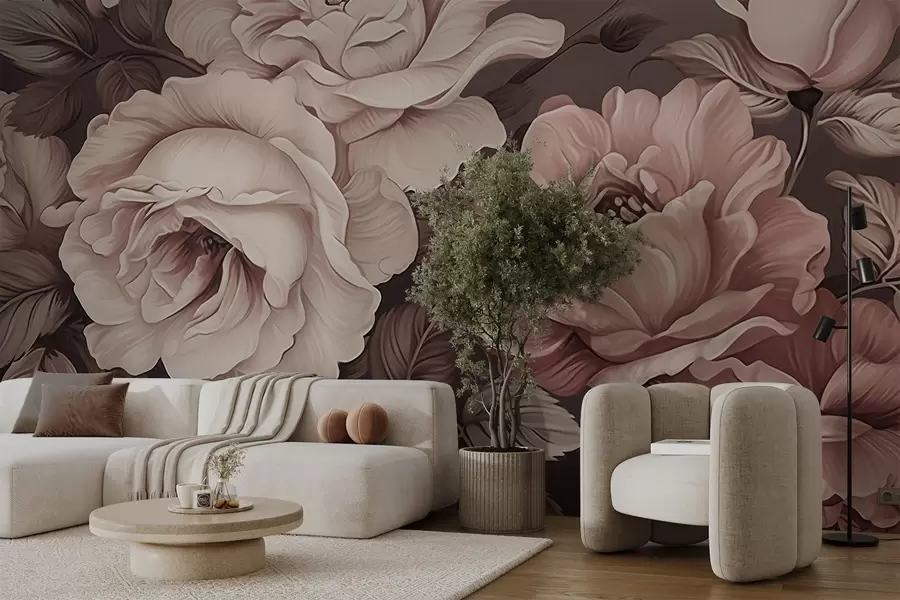 wall murals Пеониес w04378