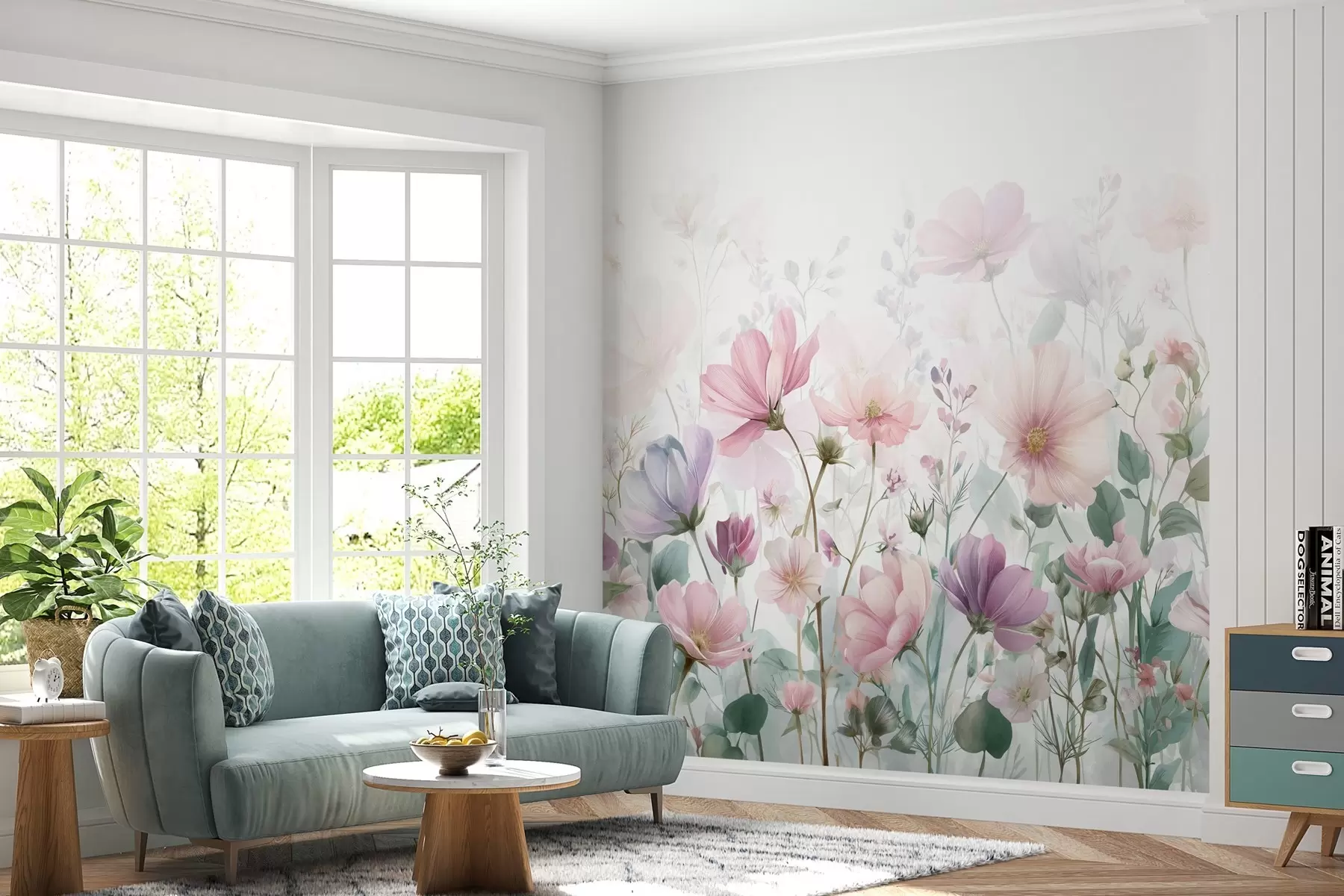 wall murals нежно дивље цвеће w04171