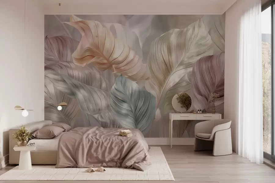 wall murals велики листови у облику бисера w04308