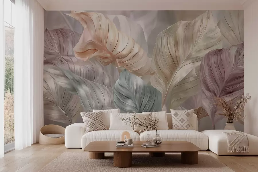 wall murals велики листови у облику бисера w04308