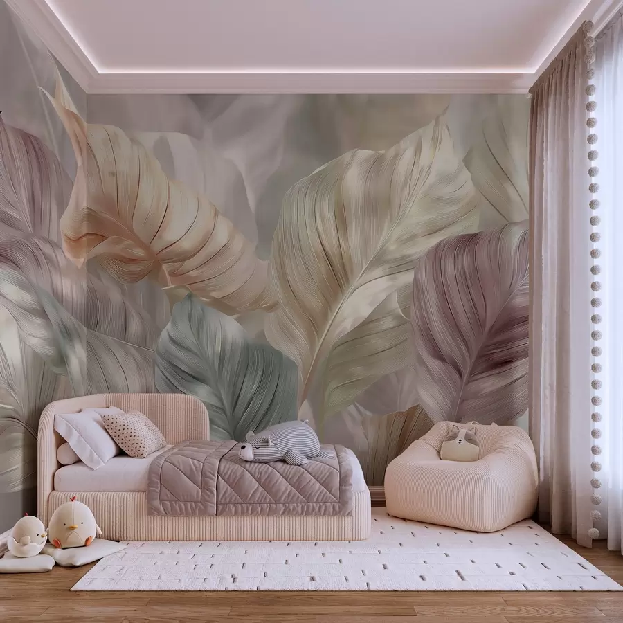 wall murals велики листови у облику бисера w04308