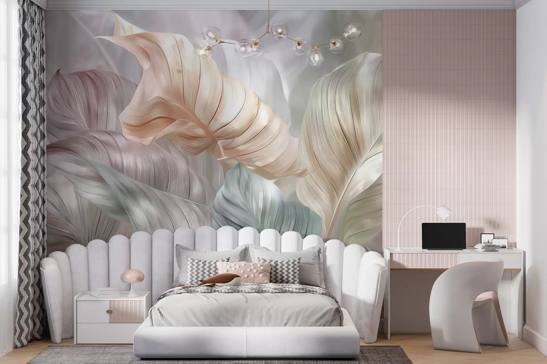 wall murals велики листови у облику бисера w04308