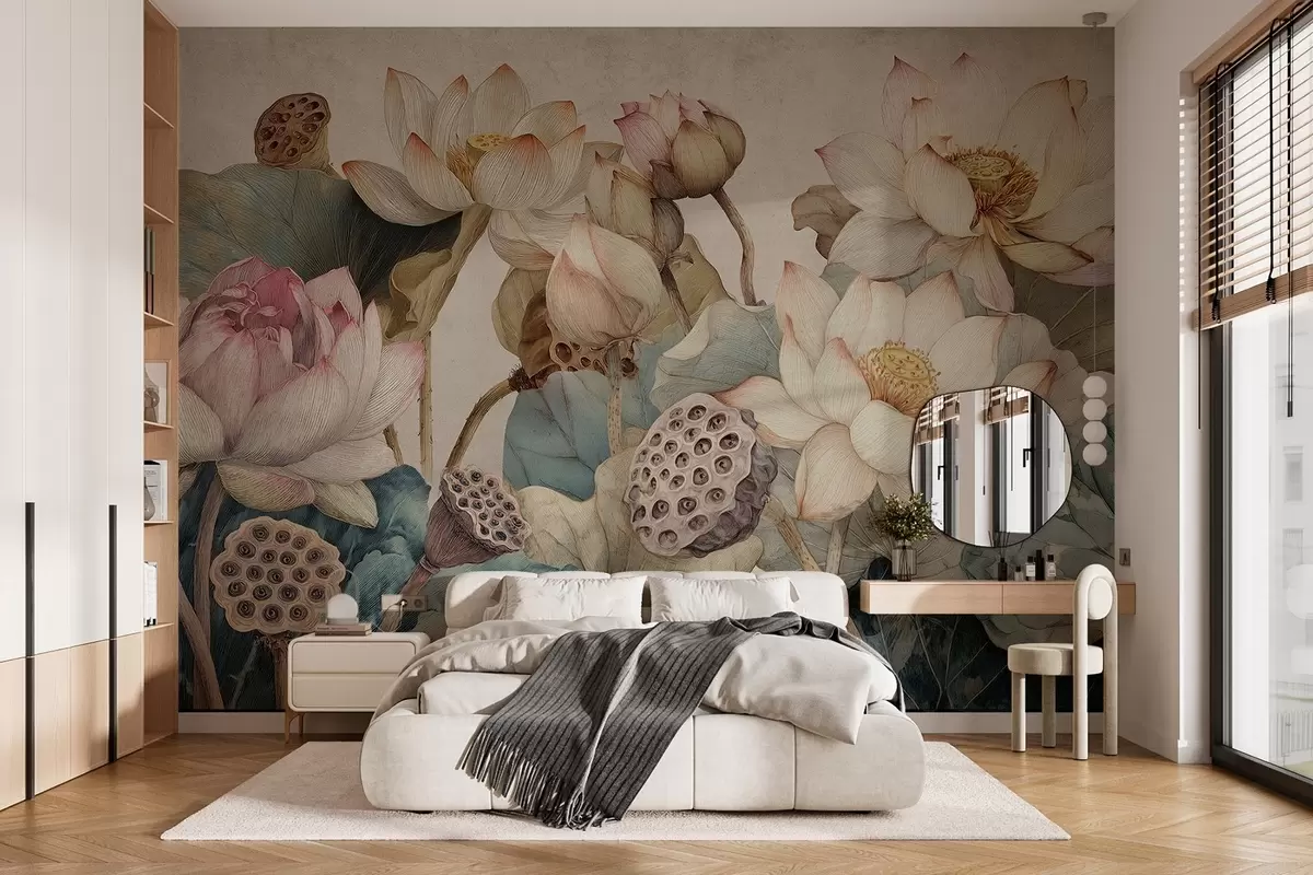 wall murals велики текстурирани локвања w04309