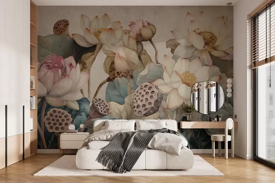 wall murals велики текстурирани локвања w04309