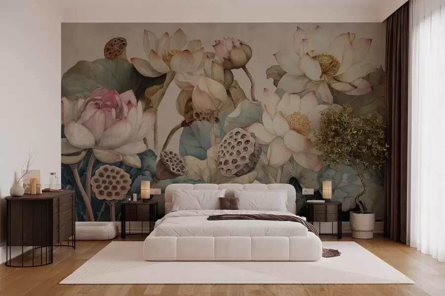 wall murals велики текстурирани локвања w04309