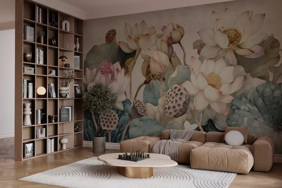 wall murals велики текстурирани локвања w04309