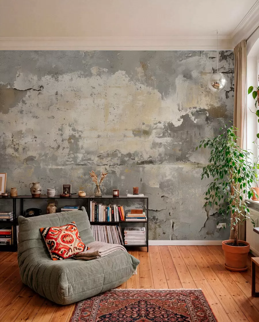 wall murals имитација текстурираног старог зида w04311